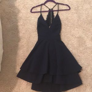 navy homecoming dress